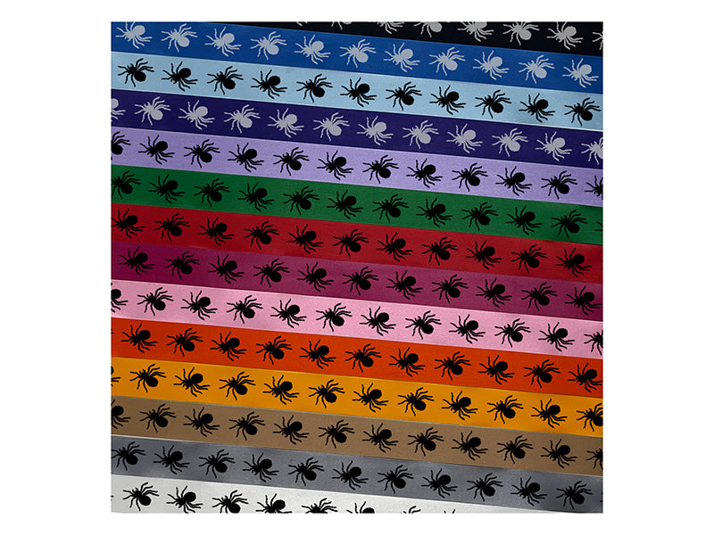 Tarantula Spider Solid Satin Ribbon for Bows Gift Wrapping DIY Craft Projects - 1" - 3 Yards