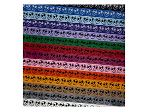 Fun Skull Satin Ribbon for Bows Gift Wrapping DIY Craft Projects - 1" - 3 Yards