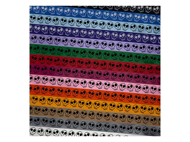 Fun Skull Satin Ribbon for Bows Gift Wrapping DIY Craft Projects - 1" - 3 Yards