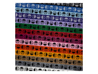 Star Eyes Happy Face Big Smile Mouth Emoticon Satin Ribbon for Bows Gift Wrapping DIY Craft Projects - 1" - 3 Yards