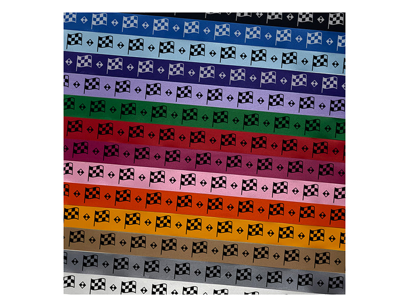 Waving Checkered Flag Satin Ribbon for Bows Gift Wrapping DIY Craft Projects - 1" - 3 Yards