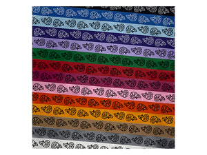 Chameleon Lizard Doodle Satin Ribbon for Bows Gift Wrapping DIY Craft Projects - 1" - 3 Yards