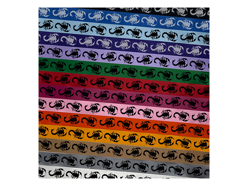 Scorpion Silhouette Satin Ribbon for Bows Gift Wrapping - 1" - 3 Yards