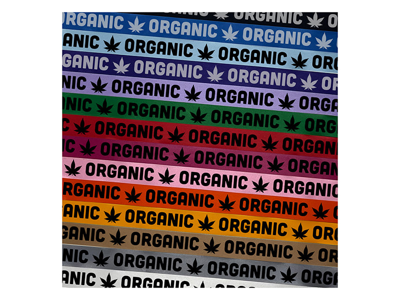 Organic Marijuana Leaf Pot Weed Hemp Satin Ribbon for Bows Gift Wrapping - 1" - 3 Yards