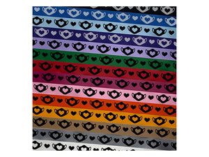 Caring Surgical Face Mask Heart Satin Ribbon for Bows Gift Wrapping DIY Craft Projects - 1" - 3 Yards