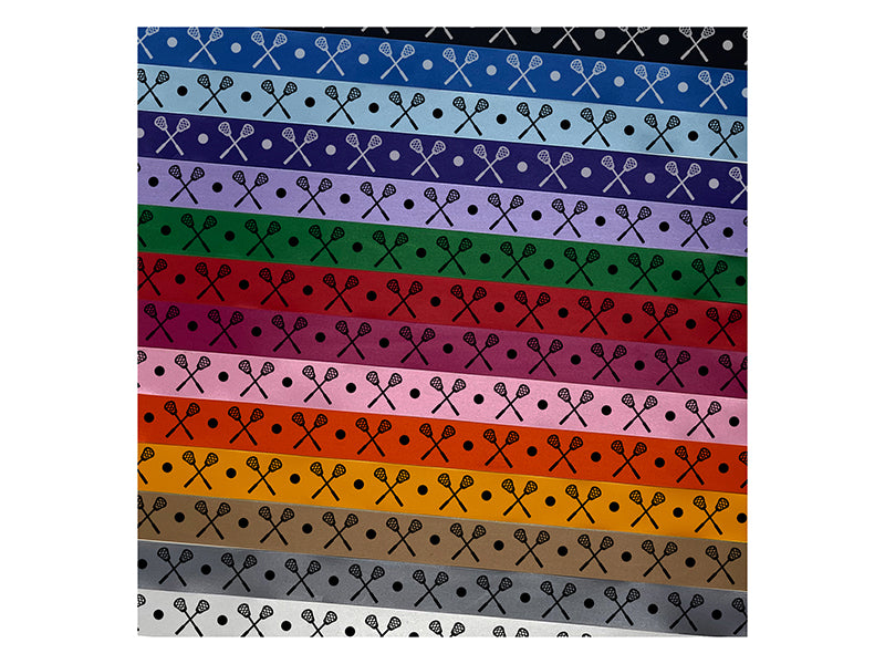 Crossed Lacrosse Sticks Satin Ribbon for Bows Gift Wrapping DIY Craft Projects - 1" - 3 Yards