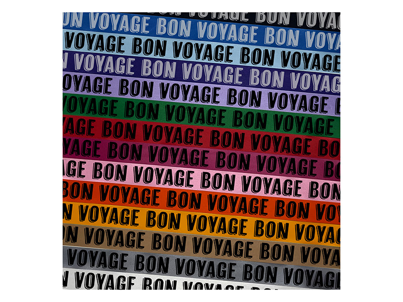Bon Voyage Drop Shadow Satin Ribbon for Bows Gift Wrapping - 1" - 3 Yards