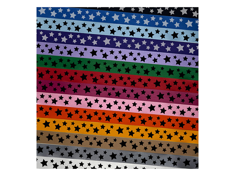 Lots of Stars Satin Ribbon for Bows Gift Wrapping - 1" - 3 Yards