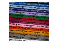 Missing You Fun Text Satin Ribbon for Bows Gift Wrapping - 1" - 3 Yards