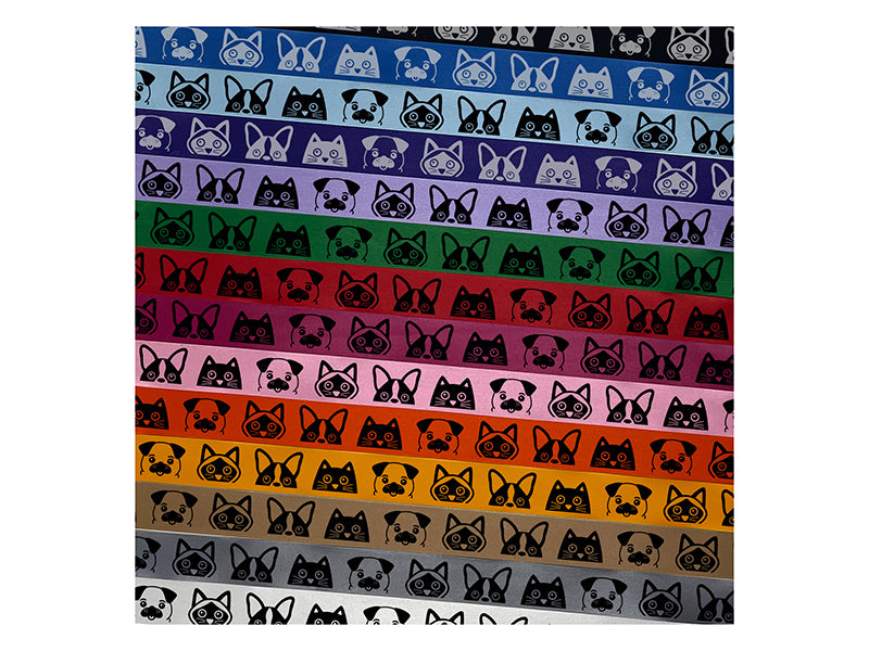 Peeking Cats & Dogs Satin Ribbon for Bows Gift Wrapping - 1" - 3 Yards