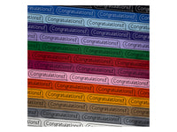 Congratulations Chat Bubble Satin Ribbon for Bows Gift Wrapping - 1" - 3 Yards