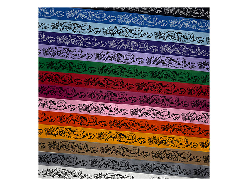 Fierce Chinese Asian Serpent Long Dragon Satin Ribbon for Bows Gift Wrapping - 1" - 3 Yards