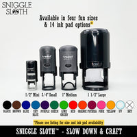 Oval Outline Self-Inking Rubber Stamp for Stamping Crafting Planners