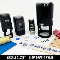 Bowling Pin Outline Self-Inking Rubber Stamp for Stamping Crafting Planners