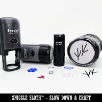 Boxing Glove Outline Self-Inking Rubber Stamp for Stamping Crafting Planners