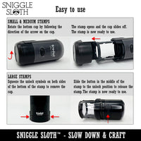 Sun Outline Self-Inking Rubber Stamp for Stamping Crafting Planners