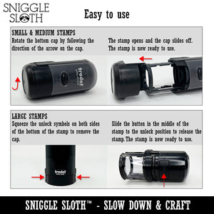 Sun Outline Self-Inking Rubber Stamp for Stamping Crafting Planners