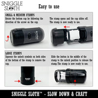 Fragile Glass Icon Self-Inking Rubber Stamp for Stamping Crafting Planners