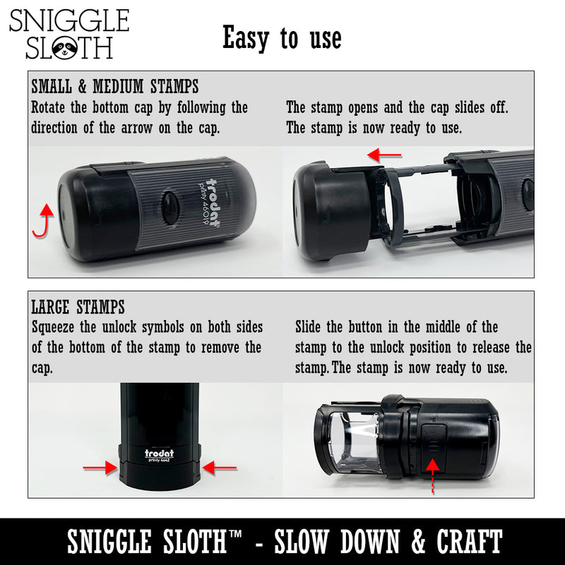 This Side Up Symbol Icon Self-Inking Rubber Stamp for Stamping Crafting Planners