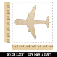 Airplane Solid Vacation Unfinished Wood Shape Piece Cutout for DIY Craft Projects