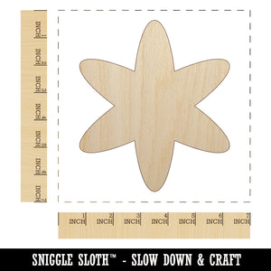 Asterisk Symbol Unfinished Wood Shape Piece Cutout for DIY Craft Projects