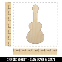 Guitar Solid Unfinished Wood Shape Piece Cutout for DIY Craft Projects