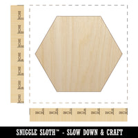 Hexagon Solid Unfinished Wood Shape Piece Cutout for DIY Craft Projects