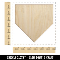 Home Plate Baseball Unfinished Wood Shape Piece Cutout for DIY Craft Projects