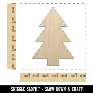 Pine Tree Unfinished Wood Shape Piece Cutout for DIY Craft Projects
