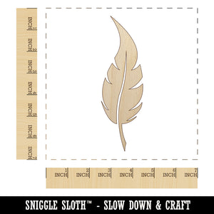 Bird Feather Unfinished Wood Shape Piece Cutout for DIY Craft Projects
