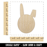 Cute Easter Bunny Face Unfinished Wood Shape Piece Cutout for DIY Craft Projects