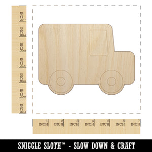 Delivery Moving Truck Unfinished Wood Shape Piece Cutout for DIY Craft Projects