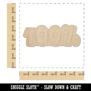 100 Percent Grade School Unfinished Wood Shape Piece Cutout for DIY Craft Projects