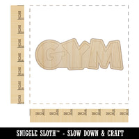 Gym Text Unfinished Wood Shape Piece Cutout for DIY Craft Projects