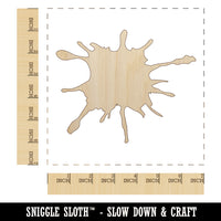 Ink Splatter Unfinished Wood Shape Piece Cutout for DIY Craft Projects