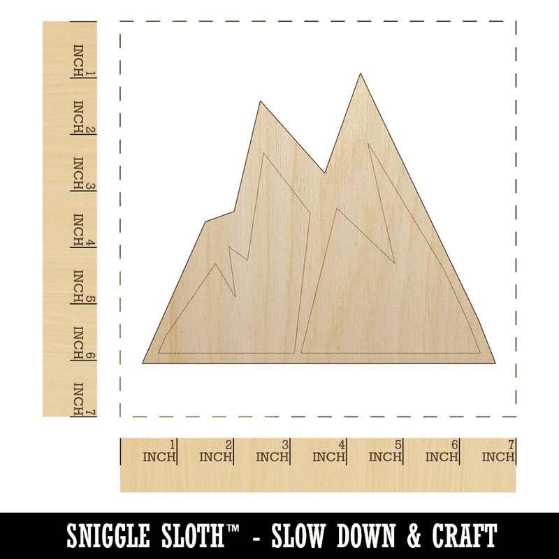 Mountains Jagged Unfinished Wood Shape Piece Cutout for DIY Craft Projects
