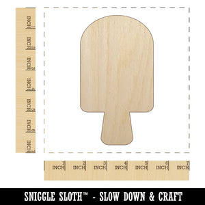 Popsicle Pop Unfinished Wood Shape Piece Cutout for DIY Craft Projects