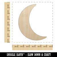 Sleeping Moon Unfinished Wood Shape Piece Cutout for DIY Craft Projects