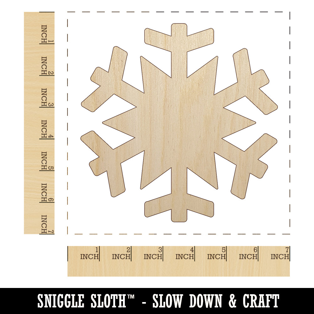 Unfinished Wood Simple Snowflake Shape - Winter Decor - Craft - up to 24  DIY 4 / 1/2