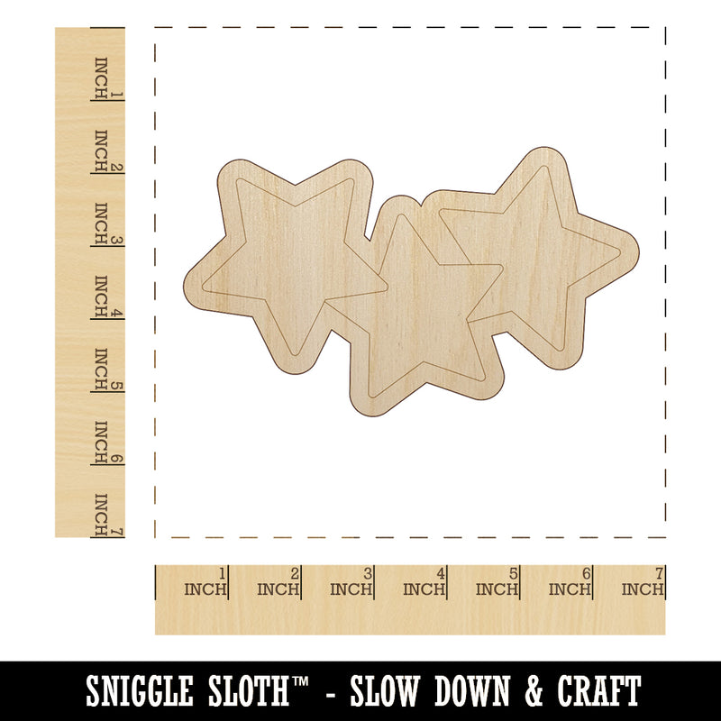 Star Scatter Unfinished Wood Shape Piece Cutout for DIY Craft Projects