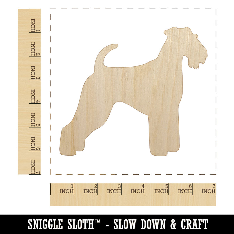 Airedale Terrier Bingley Waterside Dog Solid Unfinished Wood Shape Piece Cutout for DIY Craft Projects
