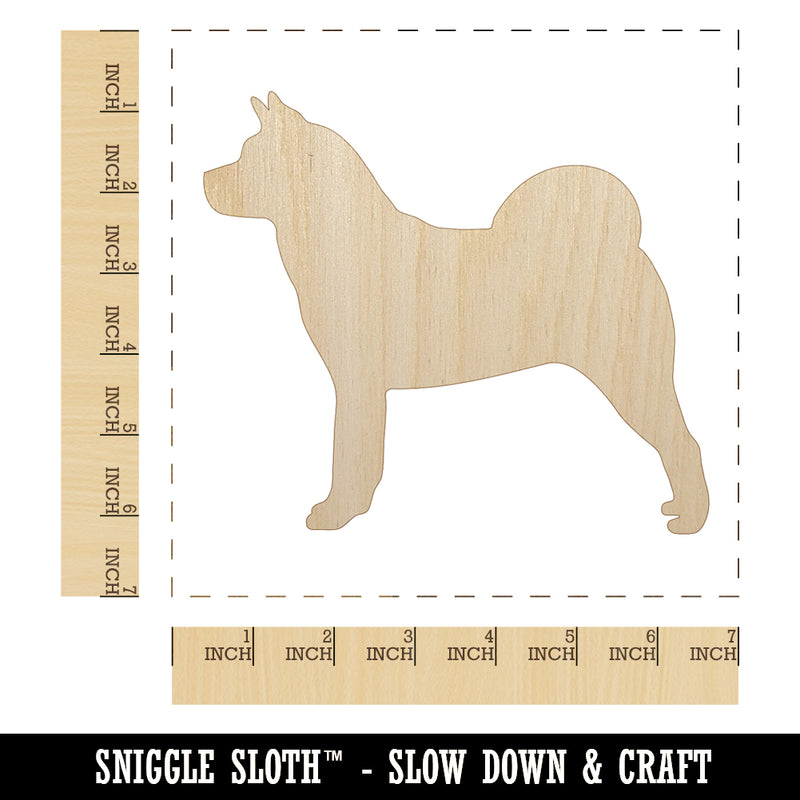 American Akita Dog Solid Unfinished Wood Shape Piece Cutout for DIY Craft Projects