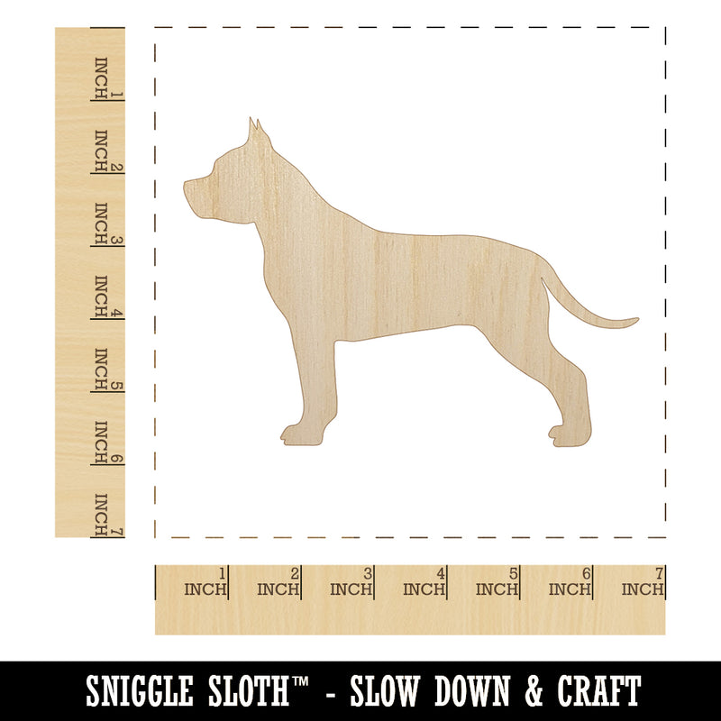 American Staffordshire Terrier Amstaff Dog Solid Unfinished Wood Shape Piece Cutout for DIY Craft Projects