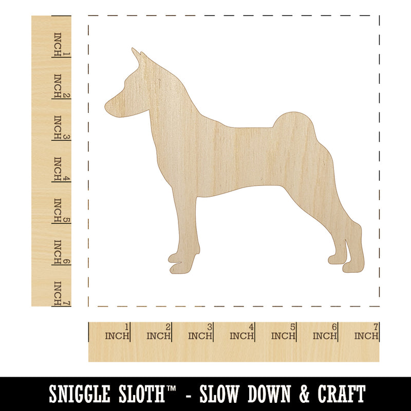 Basenji Dog Solid Unfinished Wood Shape Piece Cutout for DIY Craft Projects