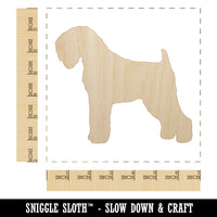 Black Russian Terrier Chornyi Dog Solid Unfinished Wood Shape Piece Cutout for DIY Craft Projects