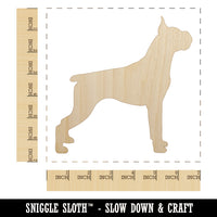 Boxer Dog Solid Unfinished Wood Shape Piece Cutout for DIY Craft Projects