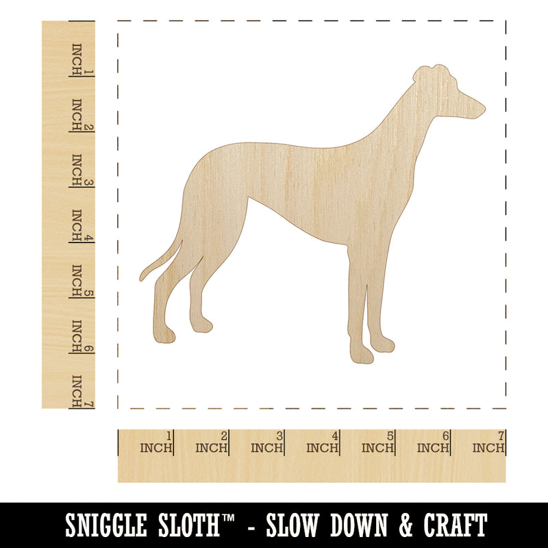 Greyhound Dog Solid Unfinished Wood Shape Piece Cutout for DIY Craft Projects