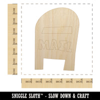 Mail Box Doodle Unfinished Wood Shape Piece Cutout for DIY Craft Projects