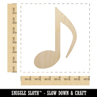 Music Eighth Note Unfinished Wood Shape Piece Cutout for DIY Craft Projects