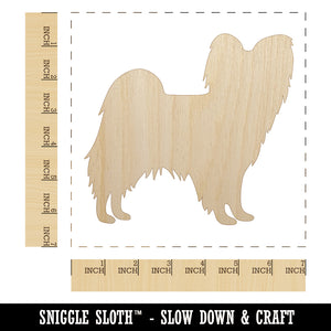 Papillon Continental Toy Spaniel Dog Solid Unfinished Wood Shape Piece Cutout for DIY Craft Projects
